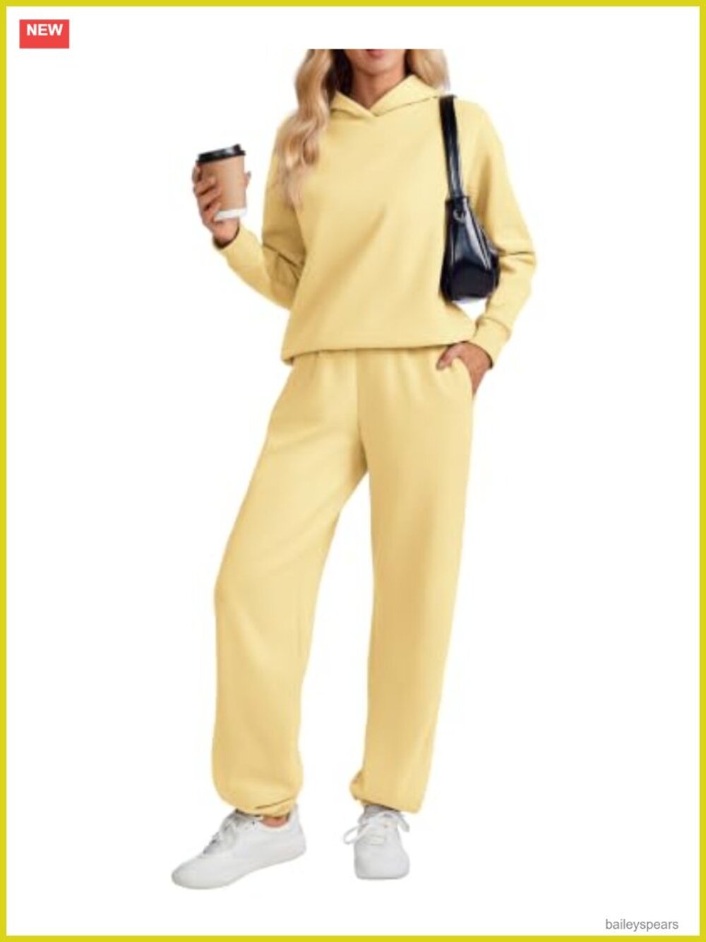 2 Piece Fleece Lounge Set Drop Shoulder Hoodie Joggers Sweatsuit